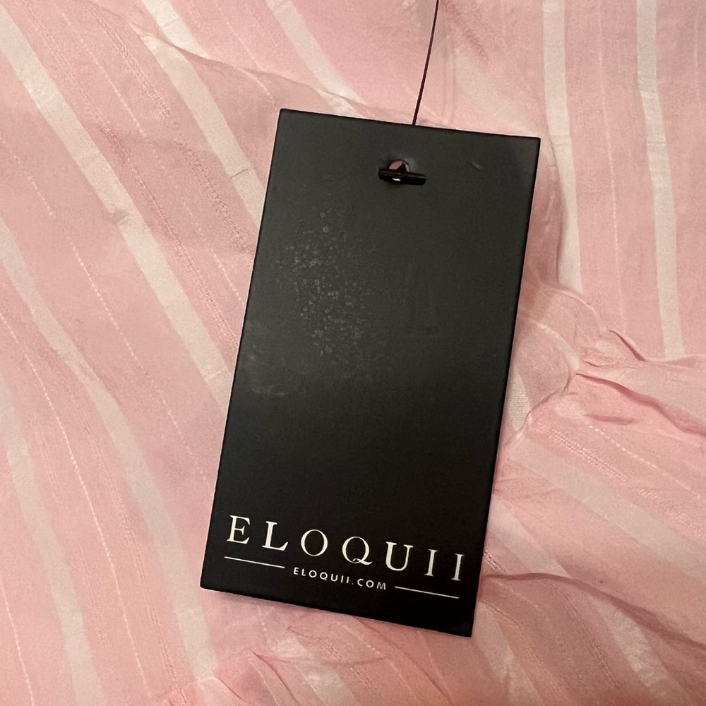 Eloquii Pink and White Striped Lined MIDI Dress. Size 18. NWT. - Picture 9 of 12